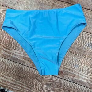 Blue High-Waisted Medium Swimwear Bottoms Nwot